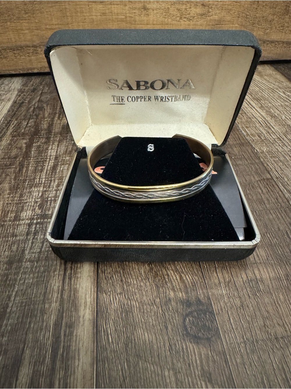 VINTAGE SABONA LONDON COPPER LINED CUFF BRACELET Size Small NEW